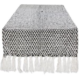 imageDII Woven Basics Collection 100 Cotton Knit Table Runner 15x72 GrayBlack
