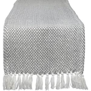 imageDII Woven Basics Collection 100 Cotton Knit Table Runner 15x72 GrayGrey