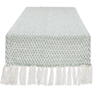 imageDII Woven Basics Collection 100 Cotton Knit Table Runner 15x72 GrayJadeite