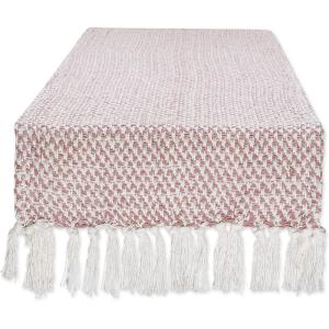 imageDII Woven Basics Collection 100 Cotton Knit Table Runner 15x72 GrayPale Mauve