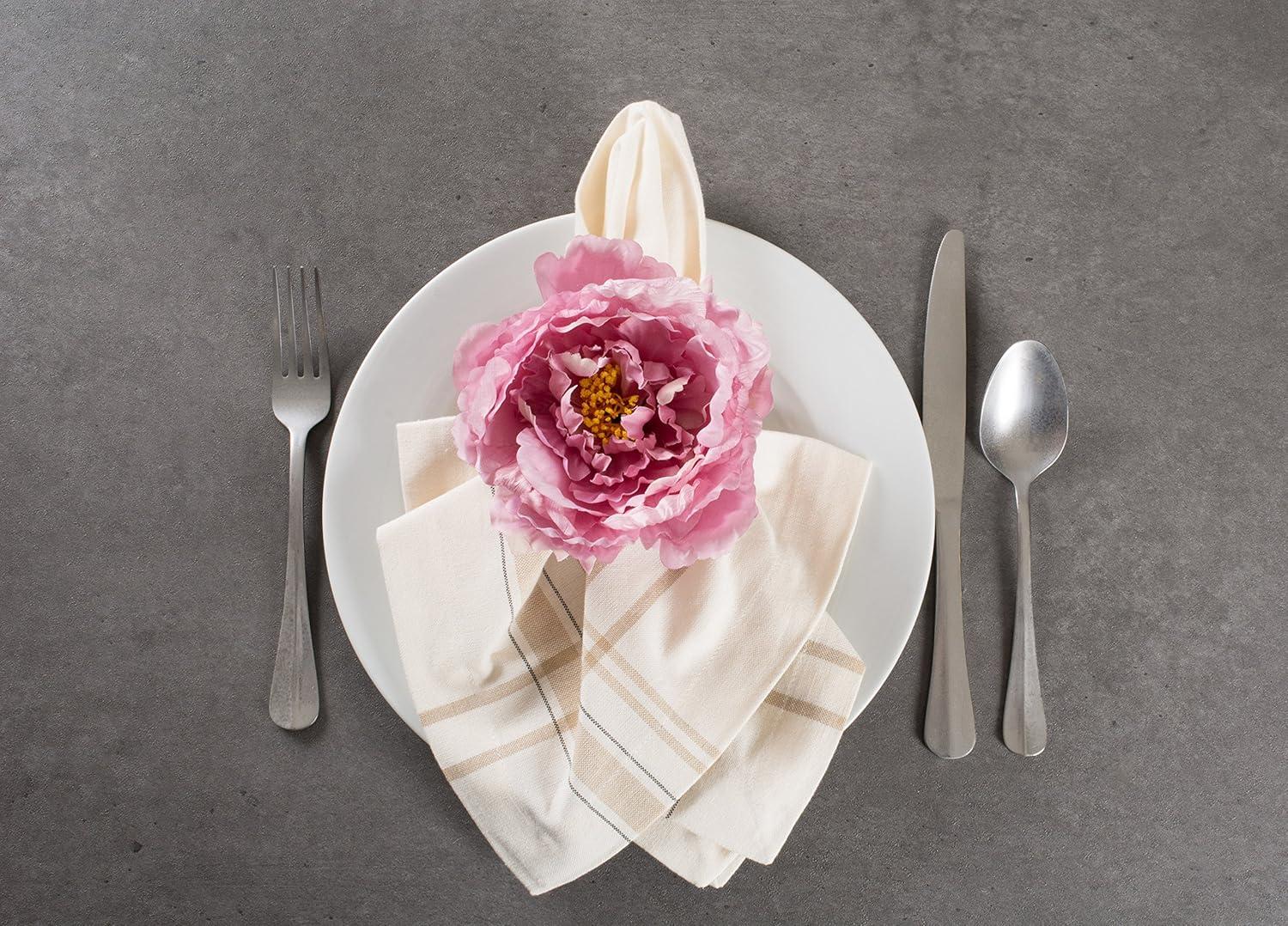 imageDII Beautiful Peony Flower Napkin Rings Deep Red 4 PiecePink