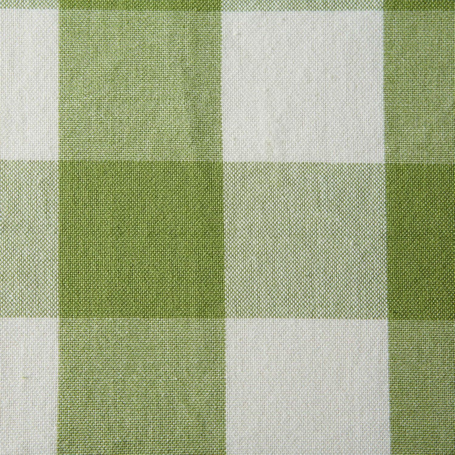 imageDII Buffalo Check Collection Classic Farmhouse Cloth Napkin Set 20x20 Black ampamp White 6 PieceAntique Green