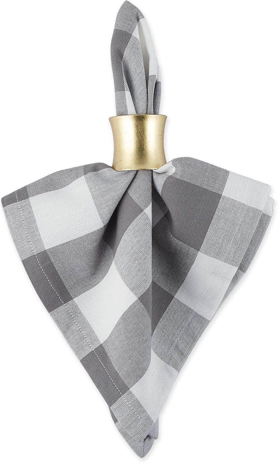 imageDII Buffalo Check Collection Classic Farmhouse Cloth Napkin Set 20x20 Black ampamp White 6 PieceGray  White