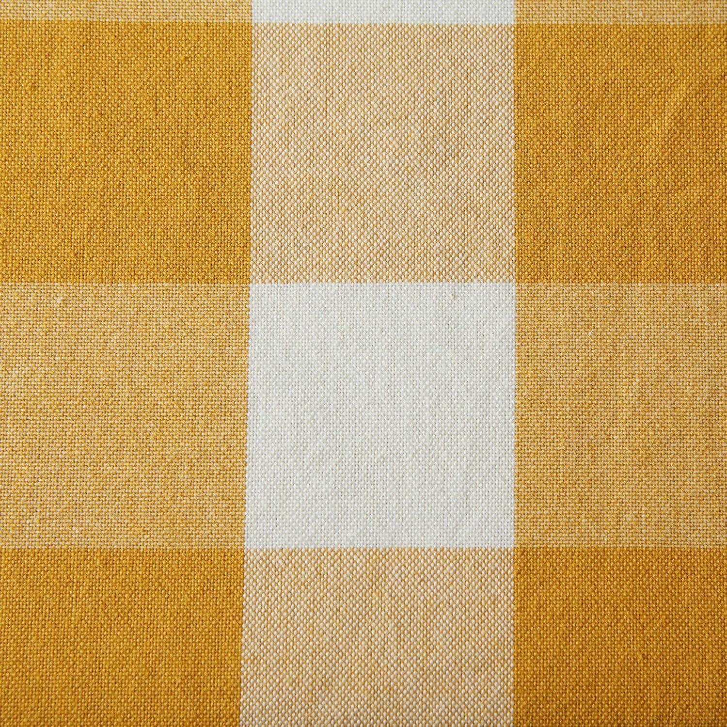 imageDII Buffalo Check Collection Classic Farmhouse Cloth Napkin Set 20x20 Black ampamp White 6 PieceHoney Gold