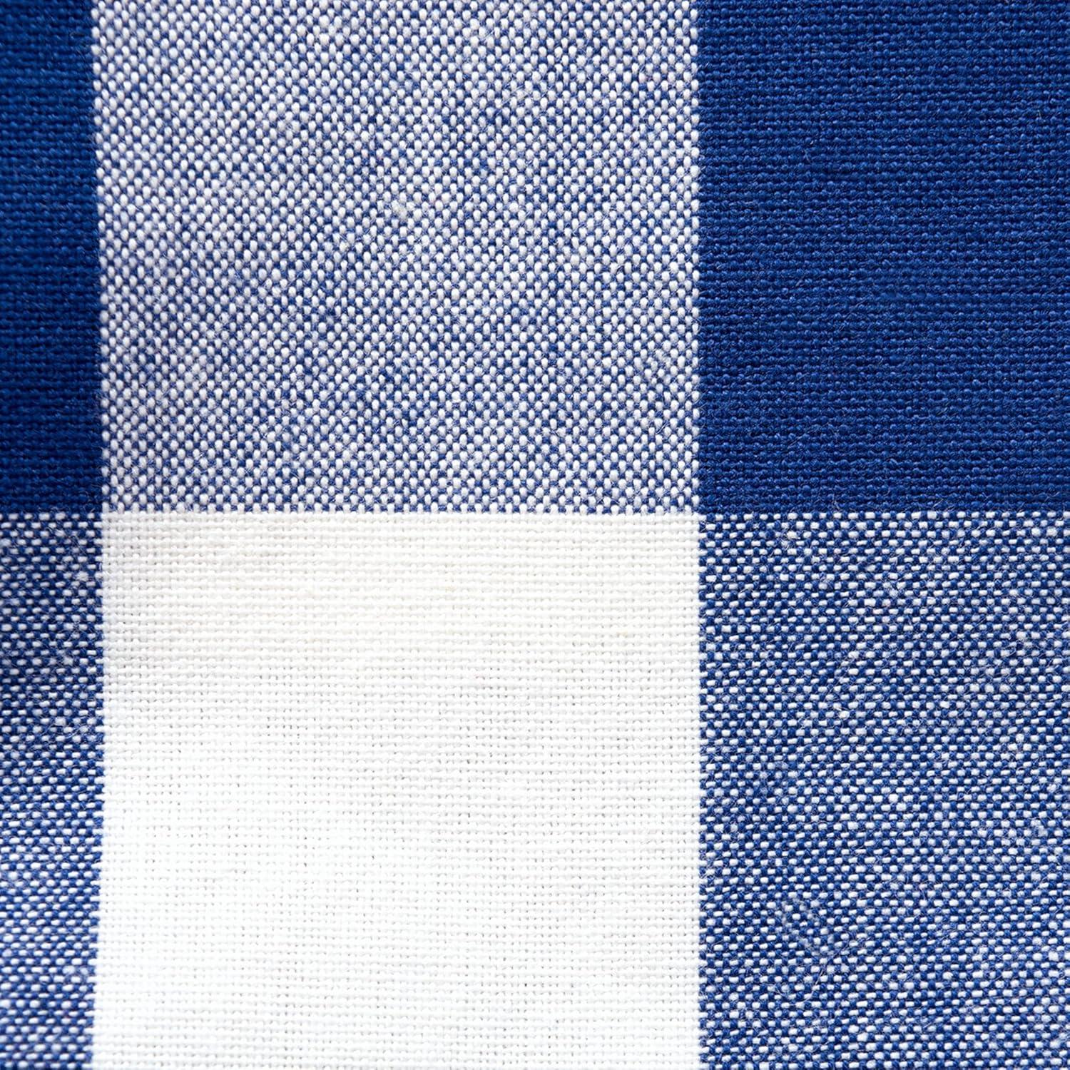 imageDII Buffalo Check Collection Classic Farmhouse Cloth Napkin Set 20x20 Black ampamp White 6 PieceNavy  Cream