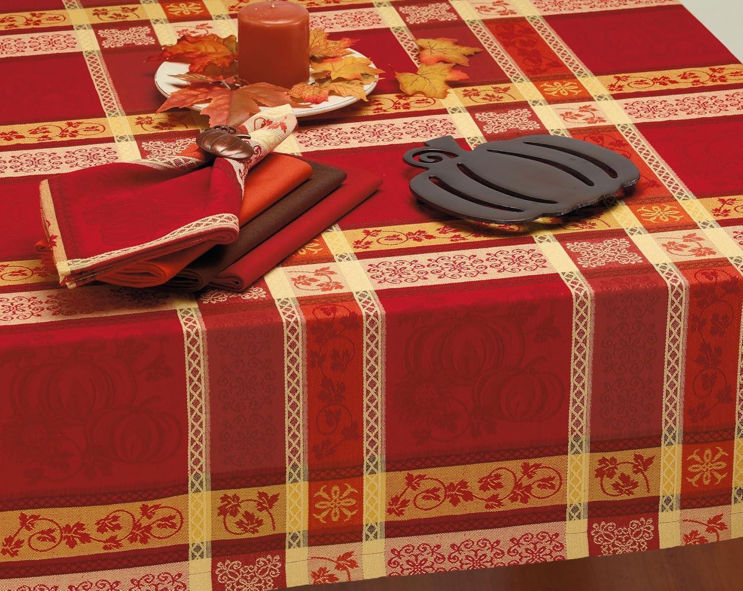 imageDII Christmas Thanksgiving Holiday Tabletop Dcor Collection Decorative Napkin Ring Holder Set 225quot Diameter Gold Vine 6 PieceRustic Harvest Pumpkin
