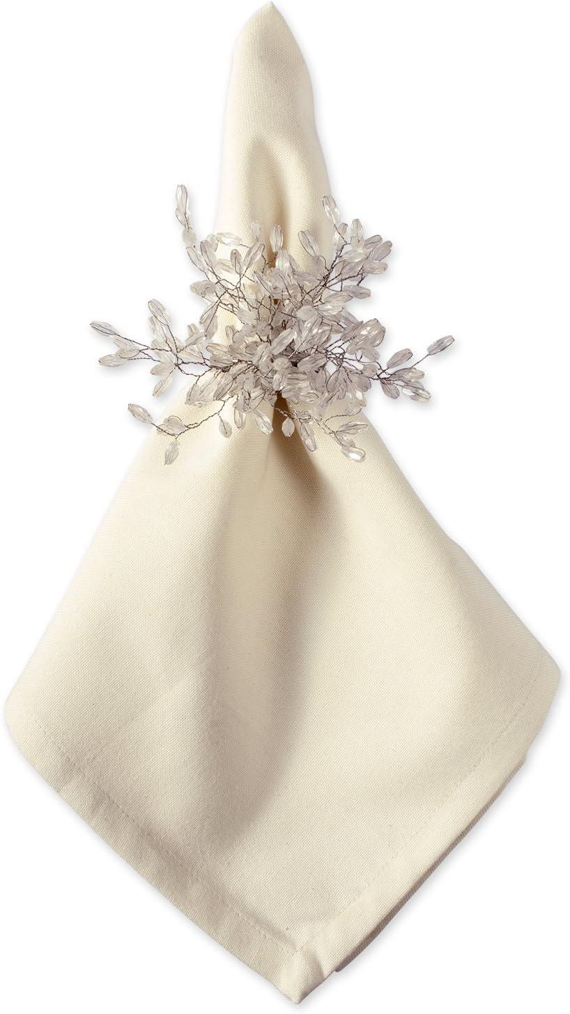 imageDII Christmas Thanksgiving Holiday Tabletop Dcor Collection Decorative Napkin Ring Holder Set 225quot Diameter Gold Vine 6 PieceSilver Beaded Starburst