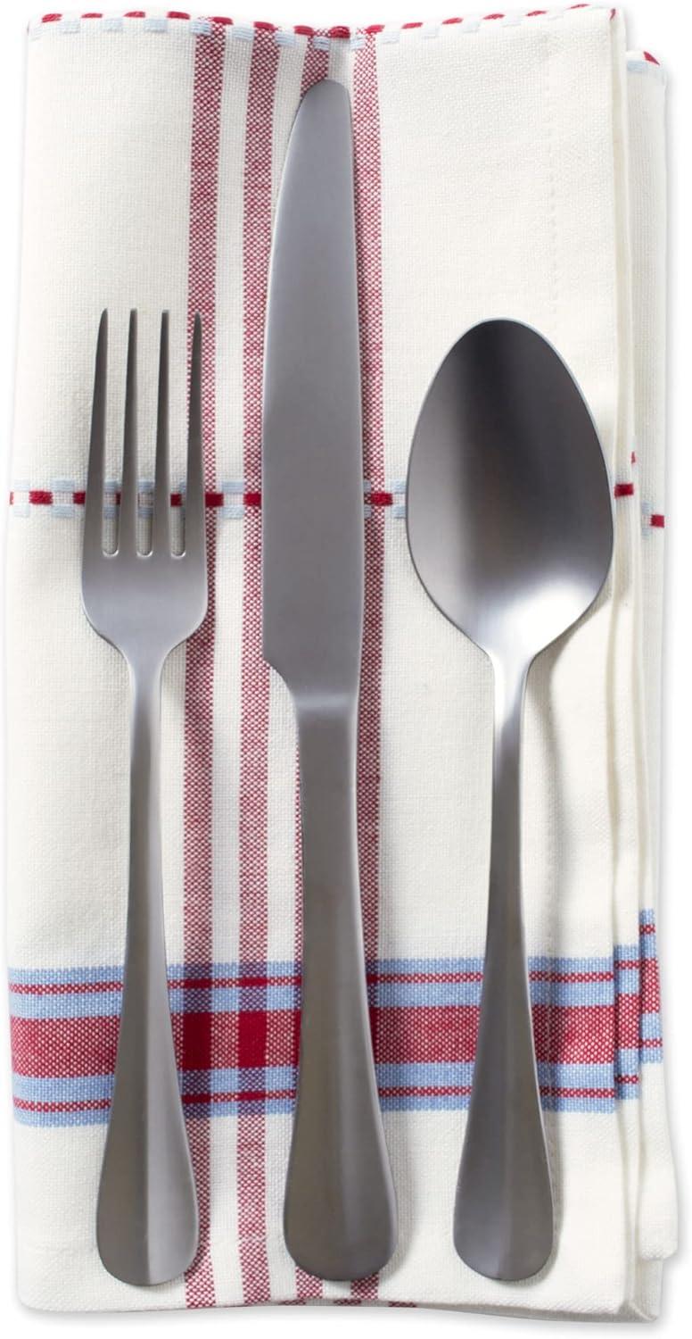 imageDII Cotton Plaid Napkin Set Machine Washable 20x20 Spring Time 6 CountCoopeville