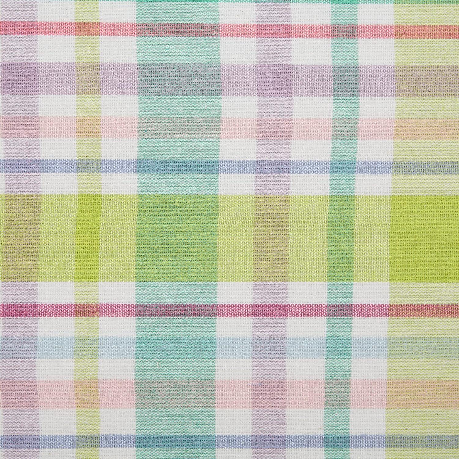 imageDII Cotton Plaid Napkin Set Machine Washable 20x20 Spring Time 6 CountSpring Time