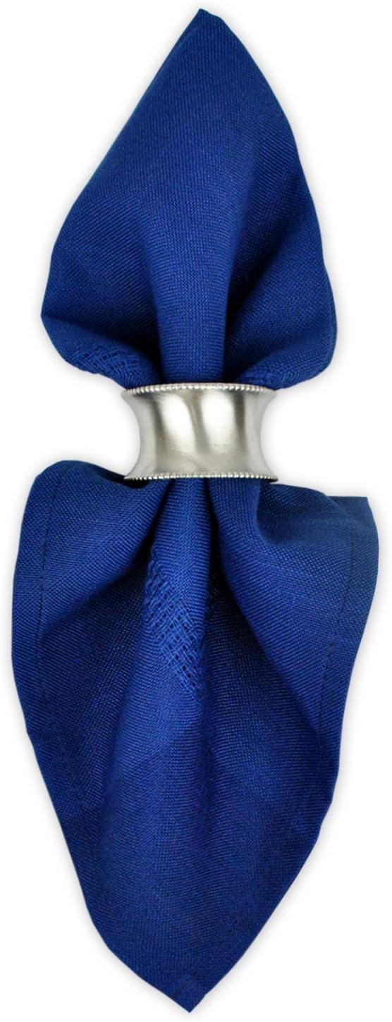 imageDII Decorative Assorted Silver Napkin Ring Set One Size Silver Textured Square 6 CountBeaded Silver