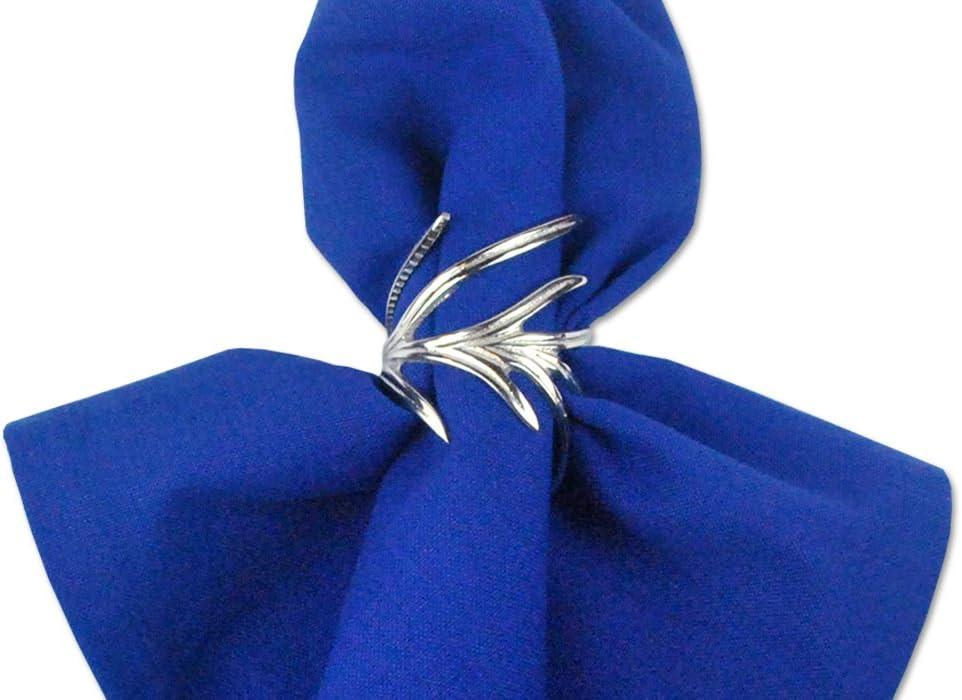 imageDII Decorative Assorted Silver Napkin Ring Set One Size Silver Textured Square 6 CountBranch