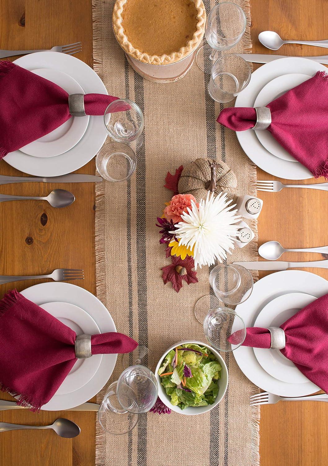 imageDII Decorative Assorted Silver Napkin Ring Set One Size Silver Textured Square 6 CountSilver Textured Square