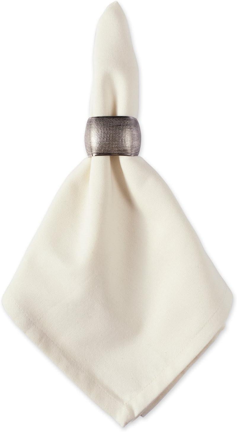 imageDII Decorative Assorted Silver Napkin Ring Set One Size Silver Textured Square 6 CountSilver Textured Square