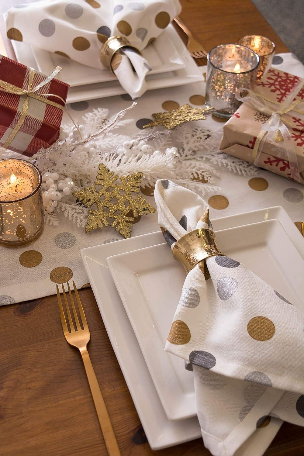imageDII Decorative Buffet Basics Napkin Ring Set Hammered Gold 12 CountHammered Gold