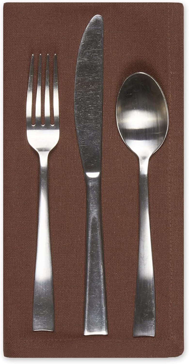 imageDII Solid Napkin Set Collection 20x20 Artichoke 6 PieceBark Brown