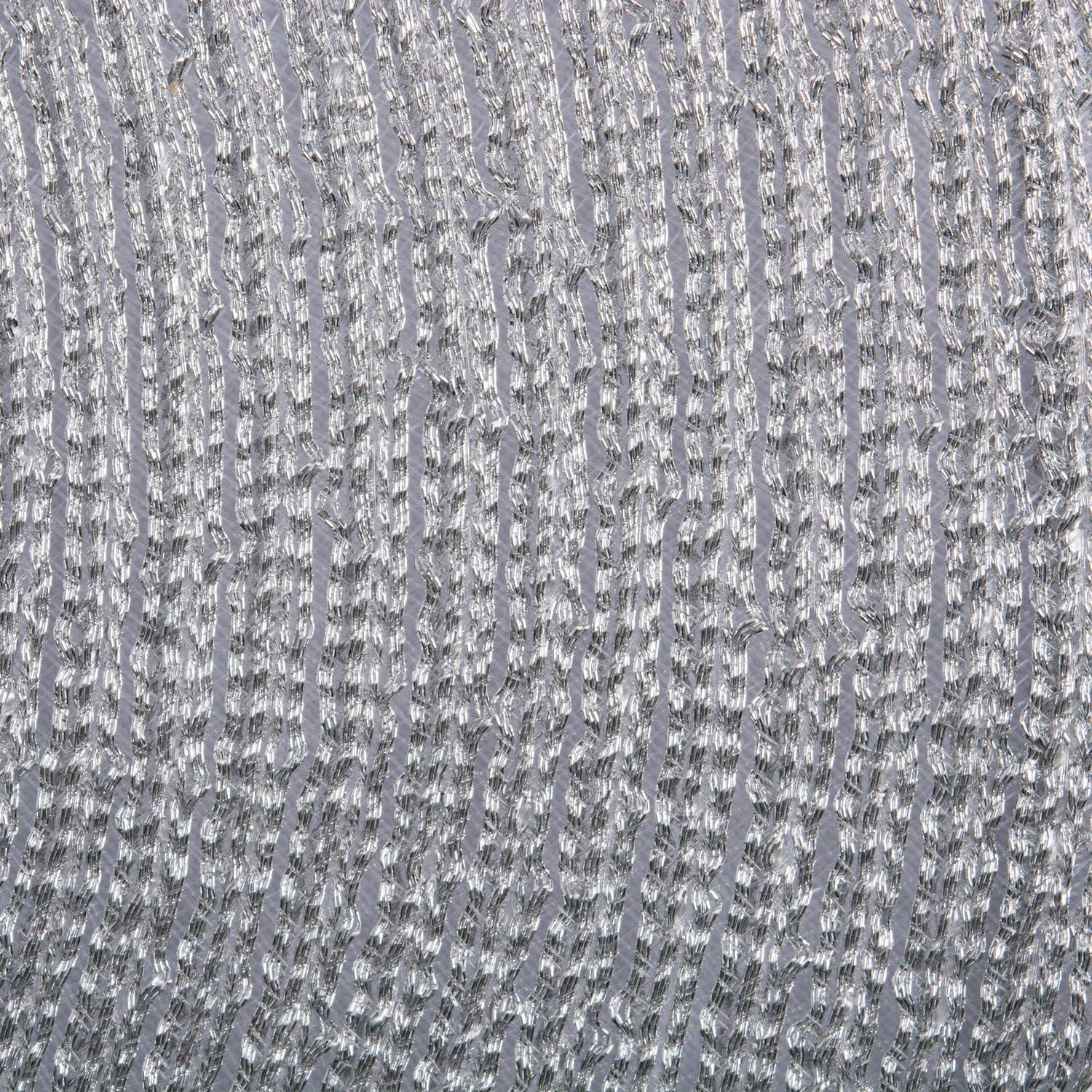imageDII Woven Placemats Collection Metallic Round Placemat Set 15quot Champagne 4 PiecePlatinum Silver