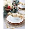 imageDII 100 Cotton Oversized Basic Everyday 20x20 Napkin Set of 6 Gold Satin Knot CAMZ10875