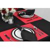 imageDII 100 Spun Polyester Table Top Collection Napkins 18x18 Red 6 PieceBlack