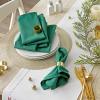 imageDII 100 Spun Polyester Table Top Collection Napkins 18x18 Red 6 PieceDark Green