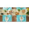 imageDII Basic Everyday Ribbed Tabletop 100 Cotton Placemat Set 13x19 White 6 PieceAqua