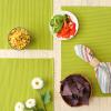 imageDII Basic Everyday Ribbed Tabletop 100 Cotton Placemat Set 13x19 White 6 PieceAvocado
