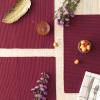 imageDII Basic Everyday Ribbed Tabletop 100 Cotton Placemat Set 13x19 White 6 PieceBarn Red