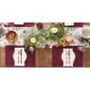 imageDII Basic Everyday Ribbed Tabletop 100 Cotton Placemat Set 13x19 White 6 PieceBarn Red