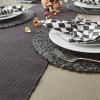 imageDII Basic Everyday Ribbed Tabletop 100 Cotton Placemat Set 13x19 White 6 PieceBlack