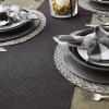 imageDII Basic Everyday Ribbed Tabletop 100 Cotton Placemat Set 13x19 White 6 PieceBlack