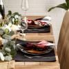 imageDII Basic Everyday Ribbed Tabletop 100 Cotton Placemat Set 13x19 White 6 PieceBlack