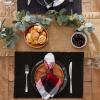 imageDII Basic Everyday Ribbed Tabletop 100 Cotton Placemat Set 13x19 White 6 PieceBlack