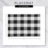 imageDII Basic Everyday Ribbed Tabletop 100 Cotton Placemat Set 13x19 White 6 PieceCardinal Red