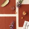 imageDII Basic Everyday Ribbed Tabletop 100 Cotton Placemat Set 13x19 White 6 PieceCinnamon