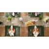 imageDII Basic Everyday Ribbed Tabletop 100 Cotton Placemat Set 13x19 White 6 PieceDark Green