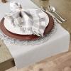 imageDII Basic Everyday Ribbed Tabletop 100 Cotton Placemat Set 13x19 White 6 PieceDove Gray