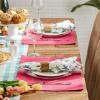 imageDII Basic Everyday Ribbed Tabletop 100 Cotton Placemat Set 13x19 White 6 PieceFlamingo