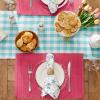 imageDII Basic Everyday Ribbed Tabletop 100 Cotton Placemat Set 13x19 White 6 PieceFlamingo