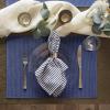 imageDII Basic Everyday Ribbed Tabletop 100 Cotton Placemat Set 13x19 White 6 PieceFrench Blue