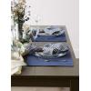 imageDII Basic Everyday Ribbed Tabletop 100 Cotton Placemat Set 13x19 White 6 PieceFrench Blue