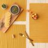 imageDII Basic Everyday Ribbed Tabletop 100 Cotton Placemat Set 13x19 White 6 PieceHoney Gold