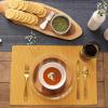 imageDII Basic Everyday Ribbed Tabletop 100 Cotton Placemat Set 13x19 White 6 PieceHoney Gold