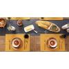 imageDII Basic Everyday Ribbed Tabletop 100 Cotton Placemat Set 13x19 White 6 PieceHoney Gold