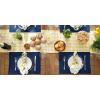 imageDII Basic Everyday Ribbed Tabletop 100 Cotton Placemat Set 13x19 White 6 PieceIndigo