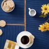 imageDII Basic Everyday Ribbed Tabletop 100 Cotton Placemat Set 13x19 White 6 PieceIndigo