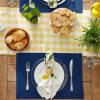 imageDII Basic Everyday Ribbed Tabletop 100 Cotton Placemat Set 13x19 White 6 PieceIndigo