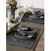 imageDII Basic Everyday Ribbed Tabletop 100 Cotton Placemat Set 13x19 White 6 PieceMineral Gray