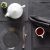 imageDII Basic Everyday Ribbed Tabletop 100 Cotton Placemat Set 13x19 White 6 PieceMineral Gray