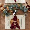 imageDII Basic Everyday Ribbed Tabletop 100 Cotton Placemat Set 13x19 White 6 PieceNatural