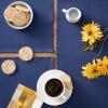 imageDII Basic Everyday Ribbed Tabletop 100 Cotton Placemat Set 13x19 White 6 PieceNautical Blue