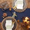 imageDII Basic Everyday Ribbed Tabletop 100 Cotton Placemat Set 13x19 White 6 PieceNautical Blue